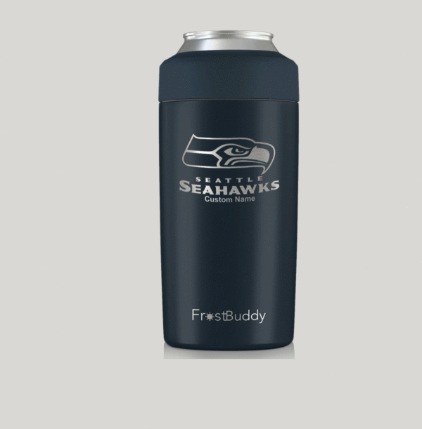 Personalized Seattle Seahawks Insulated Koozie - Universal Buddy 2.0 by Frost Buddy