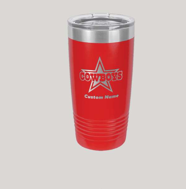 Personalized Dallas Cowboys Polar Camel 20 oz Tumbler - Image 4