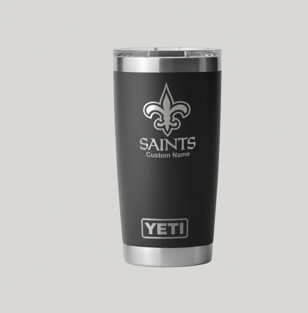 Personalized New Orleans Saints Yeti 20 oz Rambler Tumbler