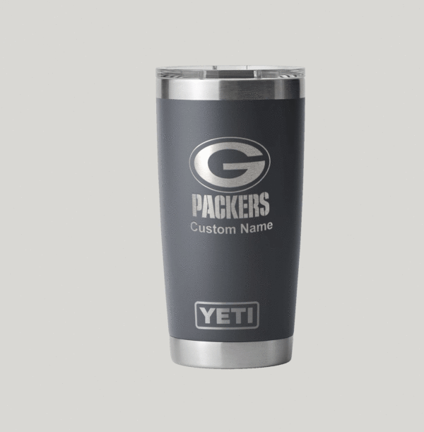 Personalized Green Bay Packers Yeti 20 oz Rambler Tumbler - Image 3