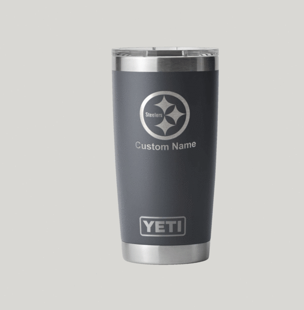 Personalized Pittsburgh Steelers Yeti 20 oz Rambler Tumbler - Image 2