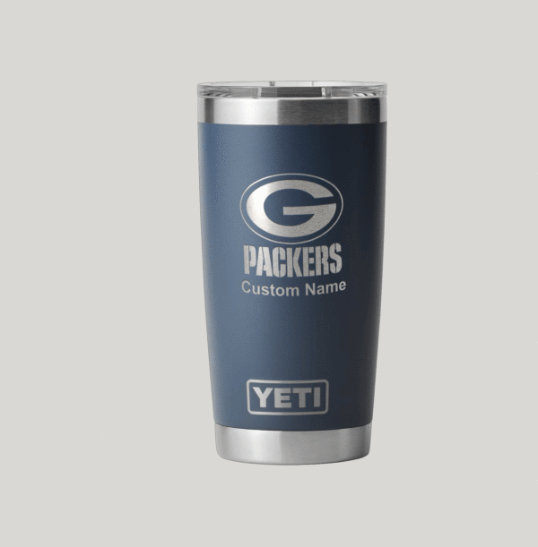 Personalized Green Bay Packers Yeti 20 oz Rambler Tumbler - Image 4