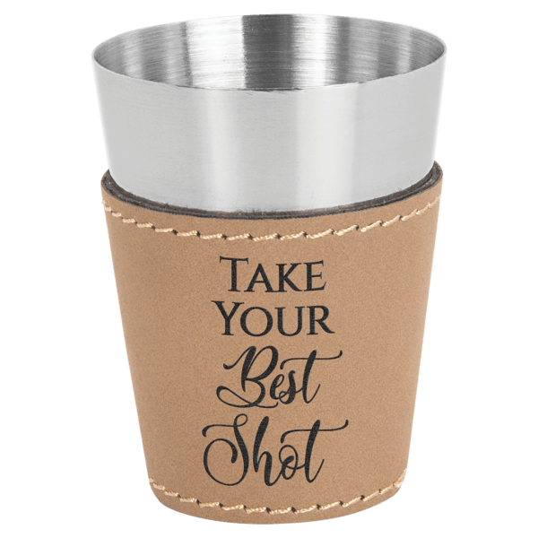 Laserable Leatherette & Stainless Steel Shot Glass (Multiple Color Options) - Image 12