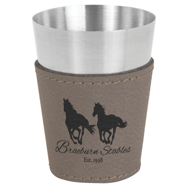 Laserable Leatherette & Stainless Steel Shot Glass (Multiple Color Options) - Image 9