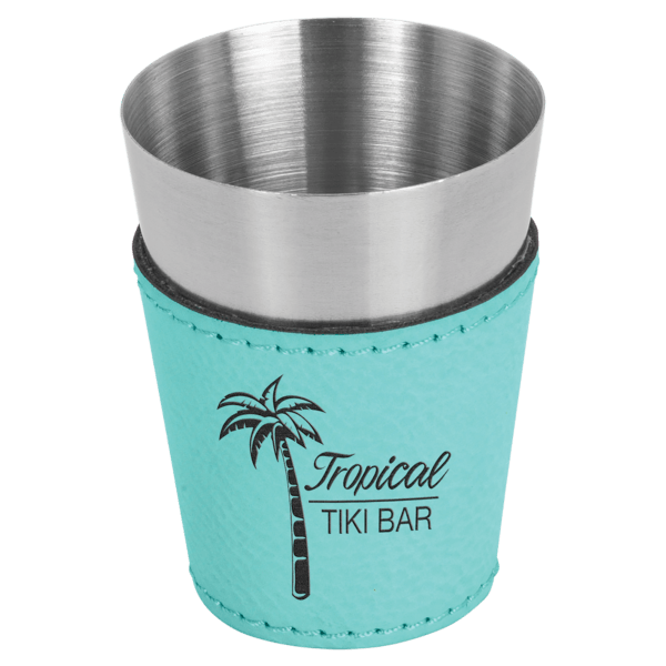 Laserable Leatherette & Stainless Steel Shot Glass (Multiple Color Options) - Image 4