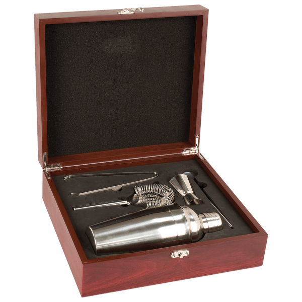 Rosewood Finish Martini Set