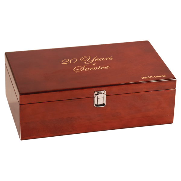 Rosewood Piano Finish Double Bottle Wine Box with Tools - Image 3