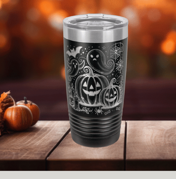 Spooky Pumpkin Patch Polar Camel 20 oz Tumbler - Image 2