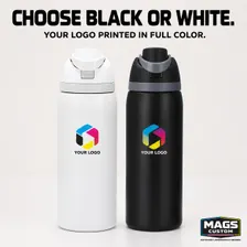 Custom Logo 32 oz Insulated Water Bottle | Full-Color UV Printed - Image 3