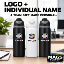 Custom Logo 32 oz Insulated Water Bottle | Full-Color UV Printed - Image 4