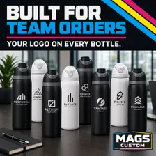 Custom Logo 32 oz Insulated Water Bottle | Full-Color UV Printed - Image 2