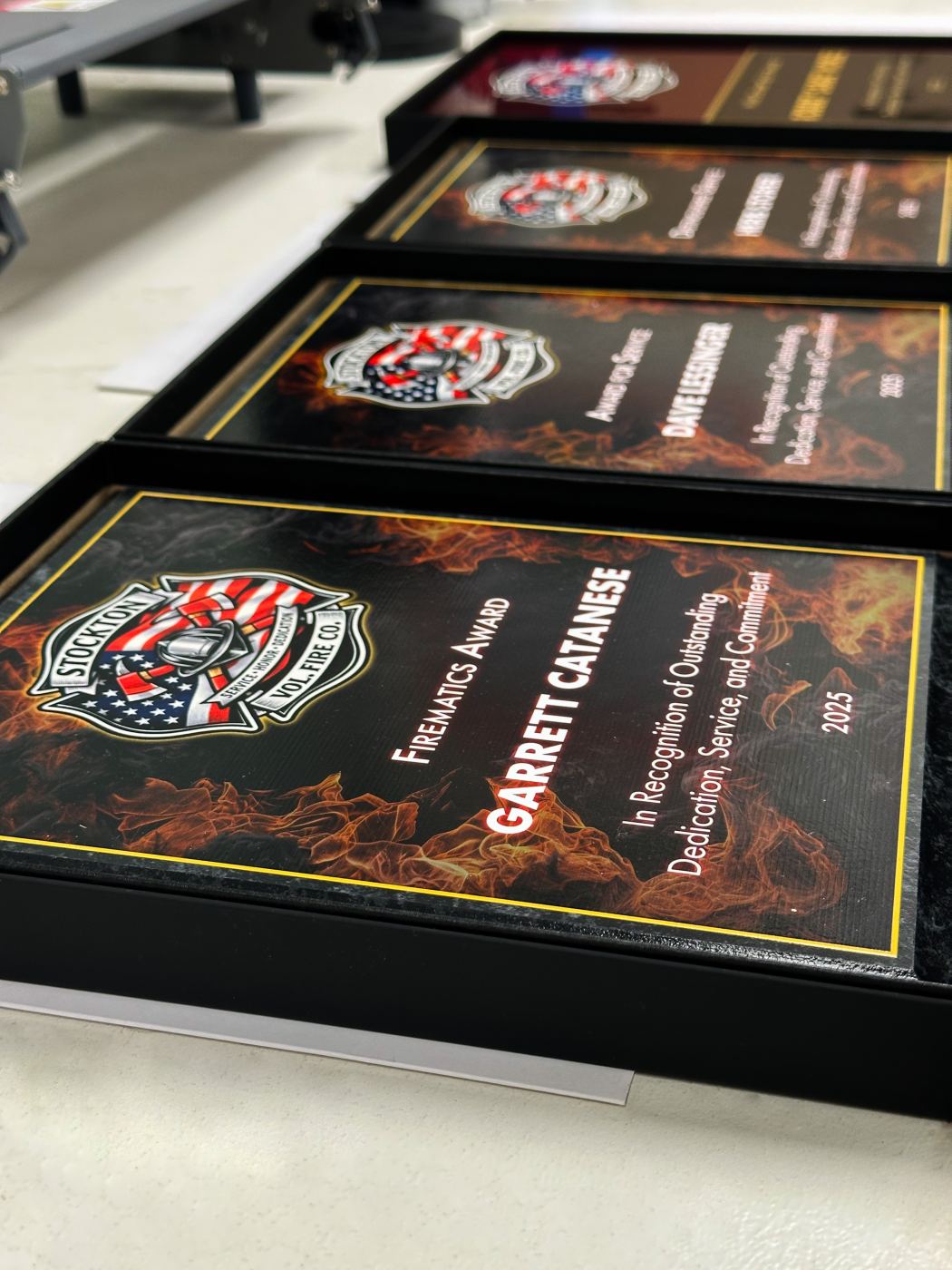Stockton Volunteer Fire Company event folders April 2026 produced by Mags Custom
