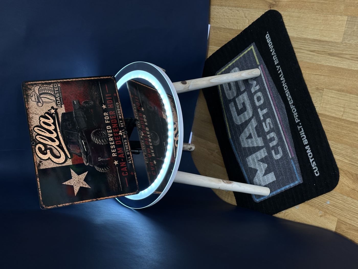 Custom metal sign for Ella, Reserved for Can-Am Defender HD11, by Roasted Beans Tires, Mags Custom