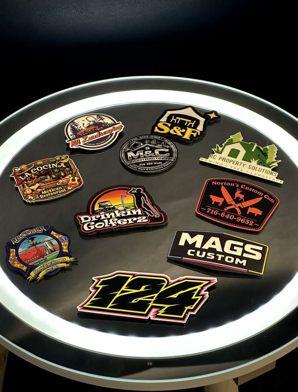 Custom die-cut sticker promotional products by Mags Custom, Frewsburg NY