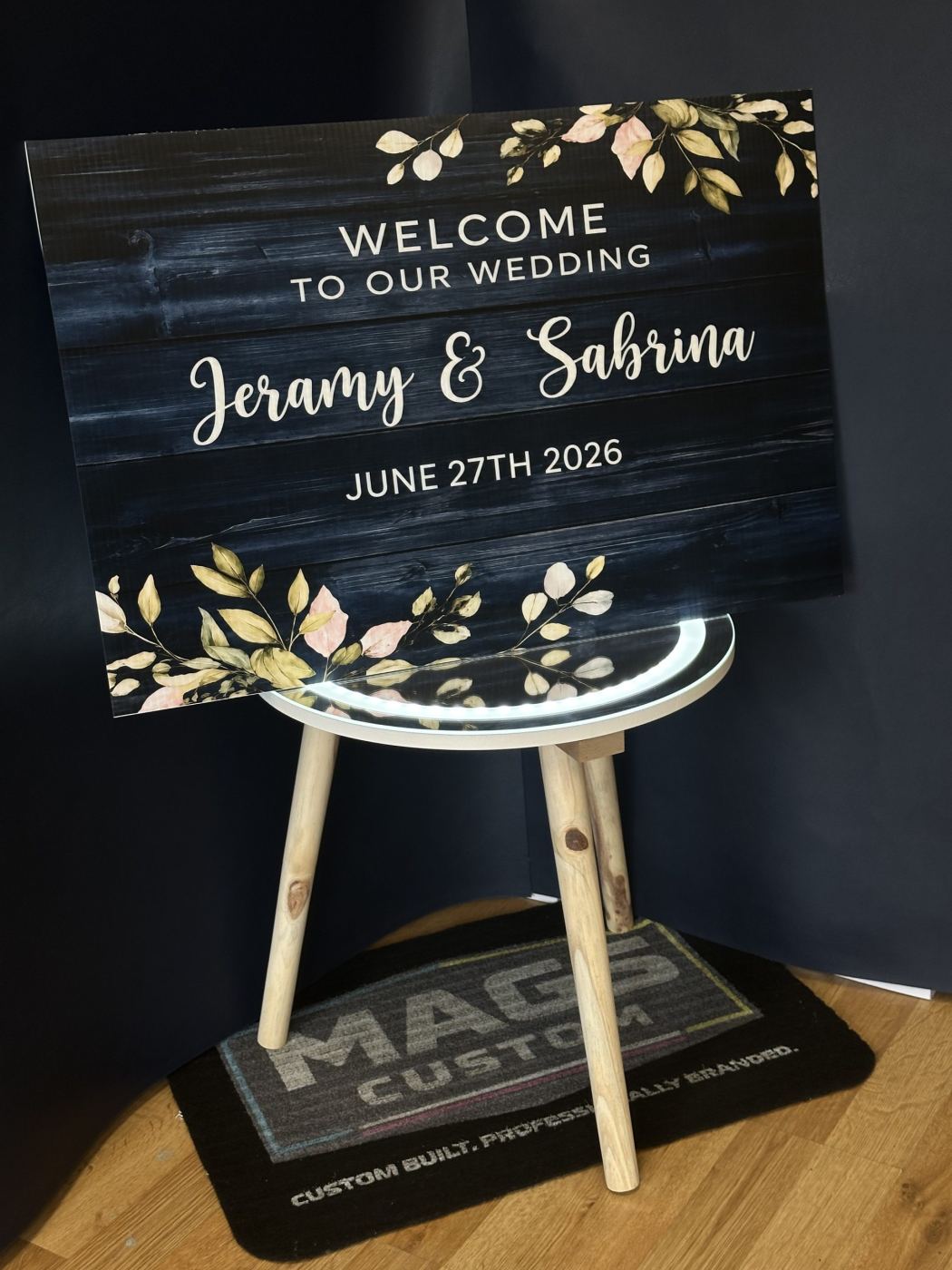 Custom wedding welcome sign